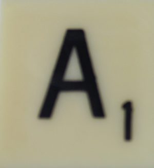PARTS ONLY - Scrabble Board Game T R Urban 1955 Version - (1) Letter A Only