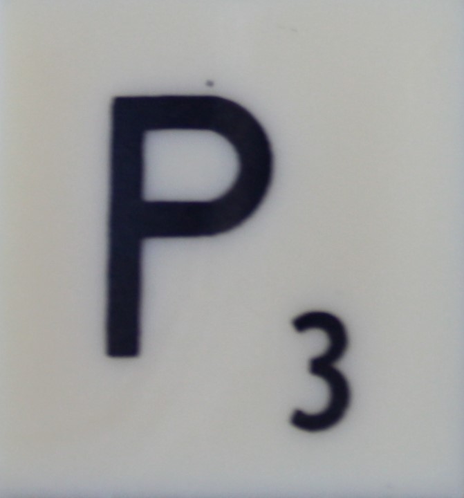 PARTS ONLY - Scrabble Board Game T R Urban 1955 Version - (1) Letter P Only