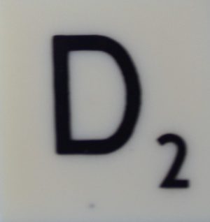 PARTS ONLY - Scrabble Board Game T R Urban 1955 Version - (1) Letter D Only