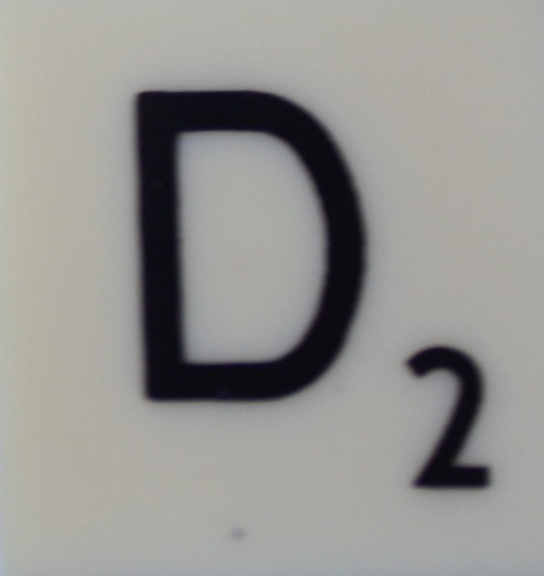 PARTS ONLY - Scrabble Board Game T R Urban 1955 Version - (1) Letter D Only