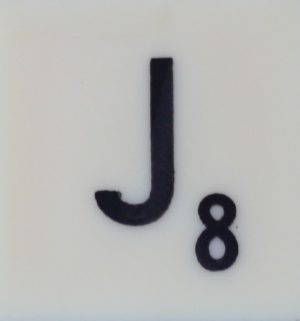 PARTS ONLY - Scrabble Board Game T R Urban 1955 Version - (1) Letter J Only