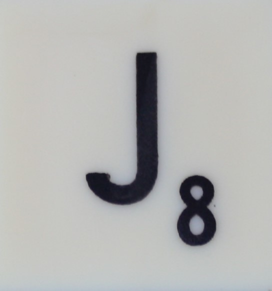 PARTS ONLY - Scrabble Board Game T R Urban 1955 Version - (1) Letter J Only