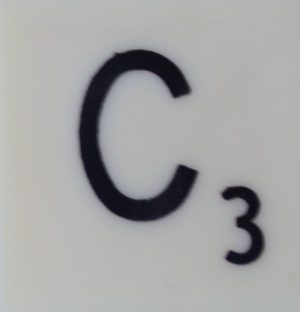 PARTS ONLY - Scrabble Board Game T R Urban 1955 Version - (1) Letter C Only