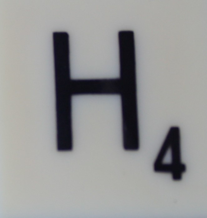 PARTS ONLY - Scrabble Board Game T R Urban 1955 Version - (1) Letter H Only