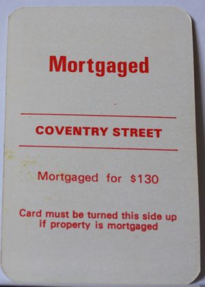 PARTS ONLY - Monopoly Toltoys 1960s Board Game - (1) Coventry Street Title Deed Card Only