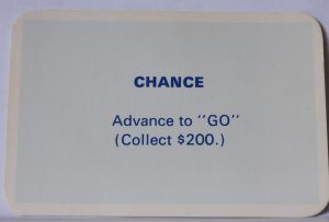 PARTS ONLY - Monopoly Toltoys 1960s Board Game - #7 Chance Card Only