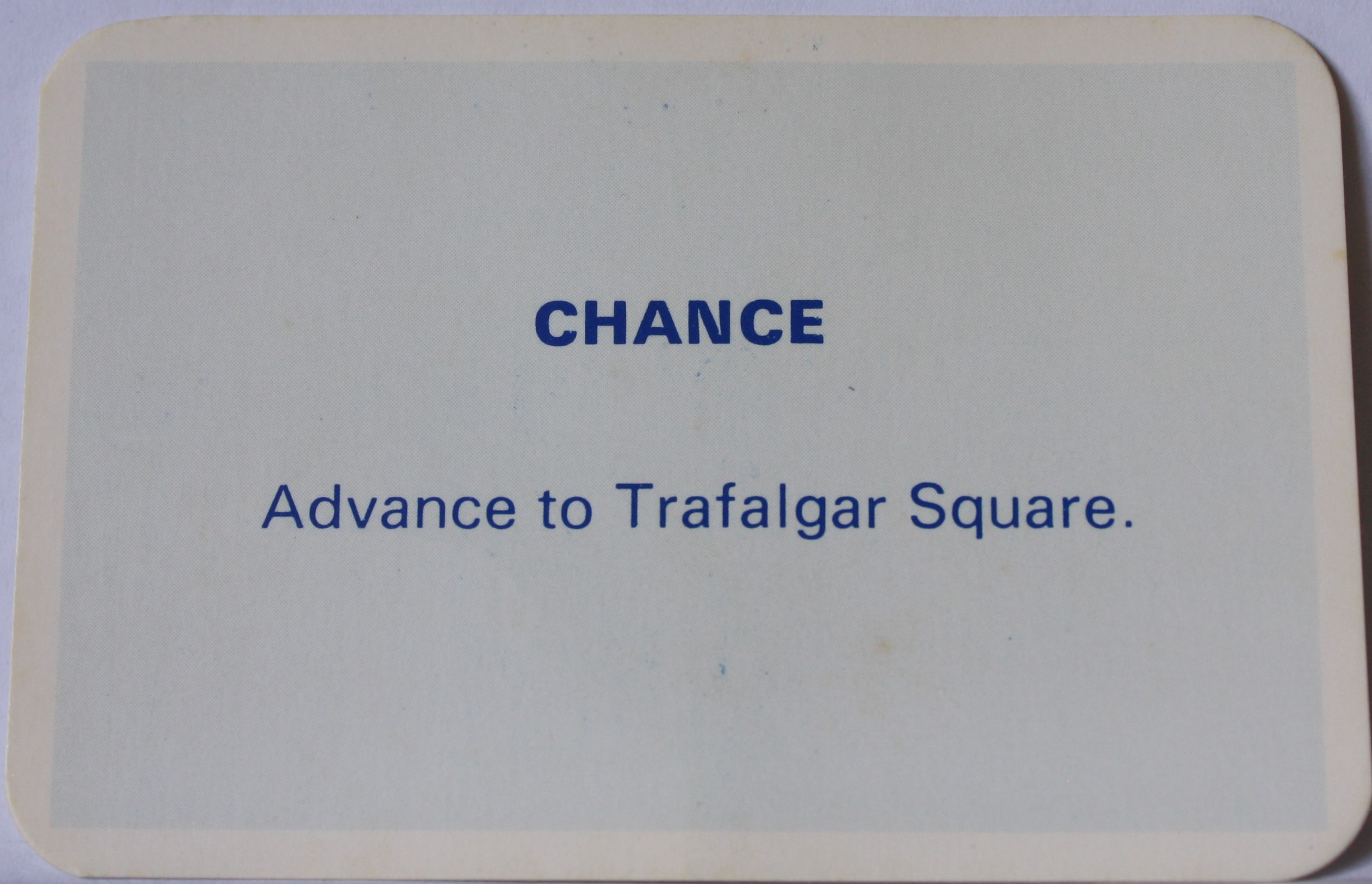 PARTS ONLY - Monopoly Toltoys 1960s Board Game - #1 Chance Card Only