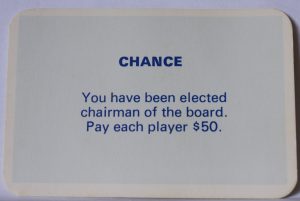 PARTS ONLY - Monopoly Toltoys 1960s Board Game - #9 Chance Card Only