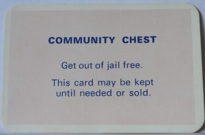 PARTS ONLY - Monopoly Toltoys 1960s Board Game - #13 Community Chest Card Only