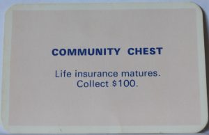 PARTS ONLY - Monopoly Toltoys 1960s Board Game - #9 Community Chest Card Only