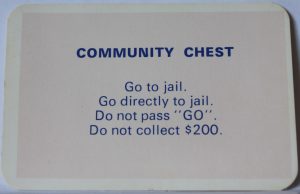 PARTS ONLY - Monopoly Toltoys 1960s Board Game - #7 Community Chest Card Only