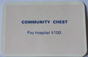 PARTS ONLY - Monopoly Toltoys 1960s Board Game - #5 Community Chest Card Only