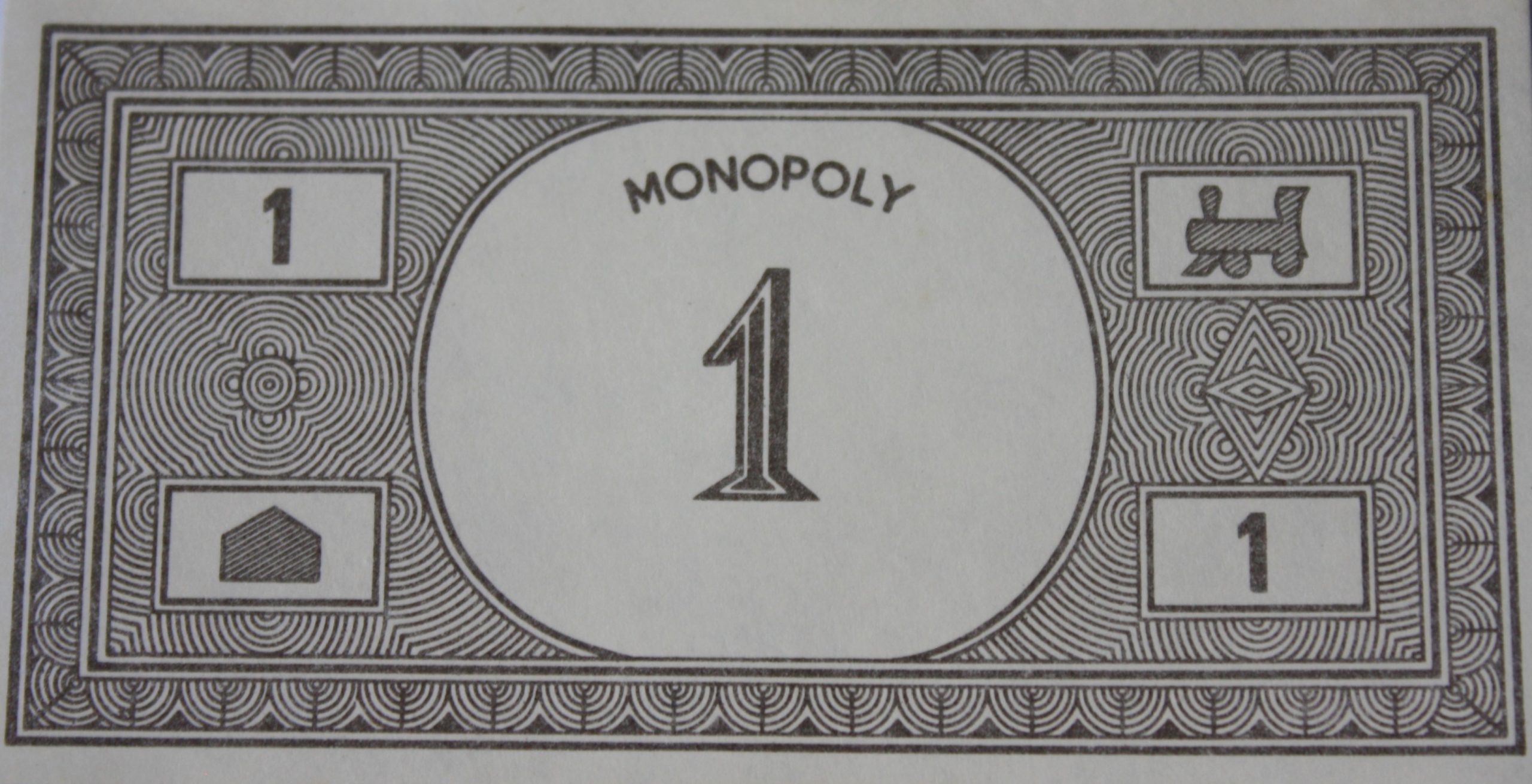 PARTS ONLY - Monopoly Toltoys 1960s Board Game - Pack (10) $1 Money Only