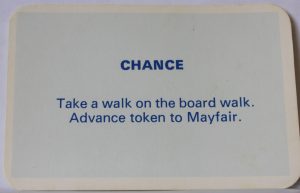 PARTS ONLY - Monopoly Toltoys 1960s Board Game - #5 Chance Card Only