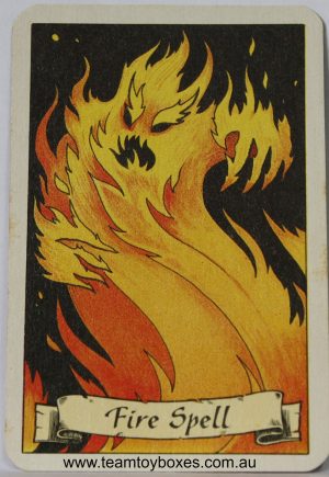 PARTS ONLY - Hero Quest Board Game - (1) Courage Fire Spell Card Only