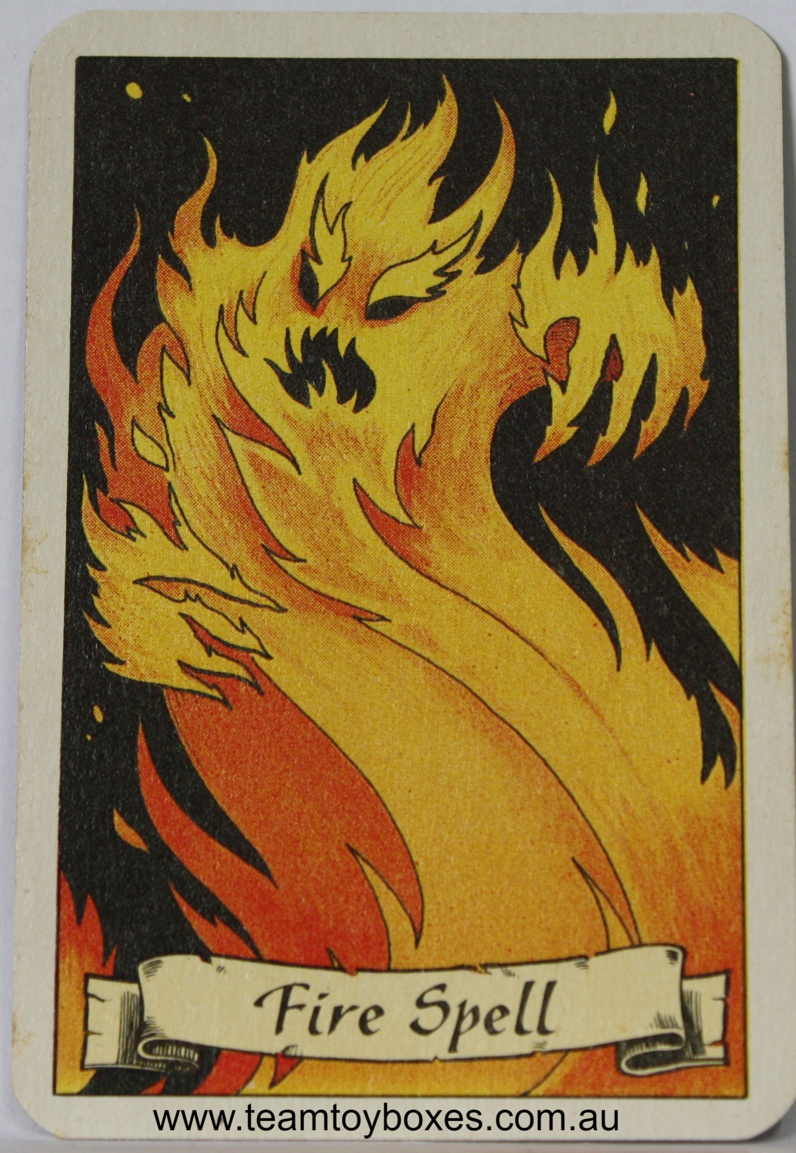 PARTS ONLY - Hero Quest Board Game - (1) Ball of Flame Fire Spell Card Only