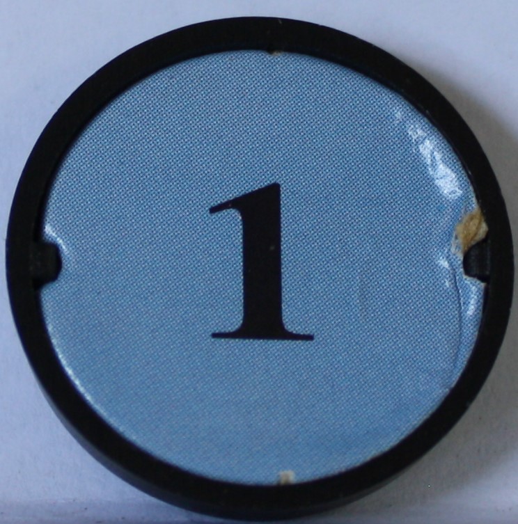 PARTS ONLY - Dark World Board Game - (1) Number 1 Blue Stand Only