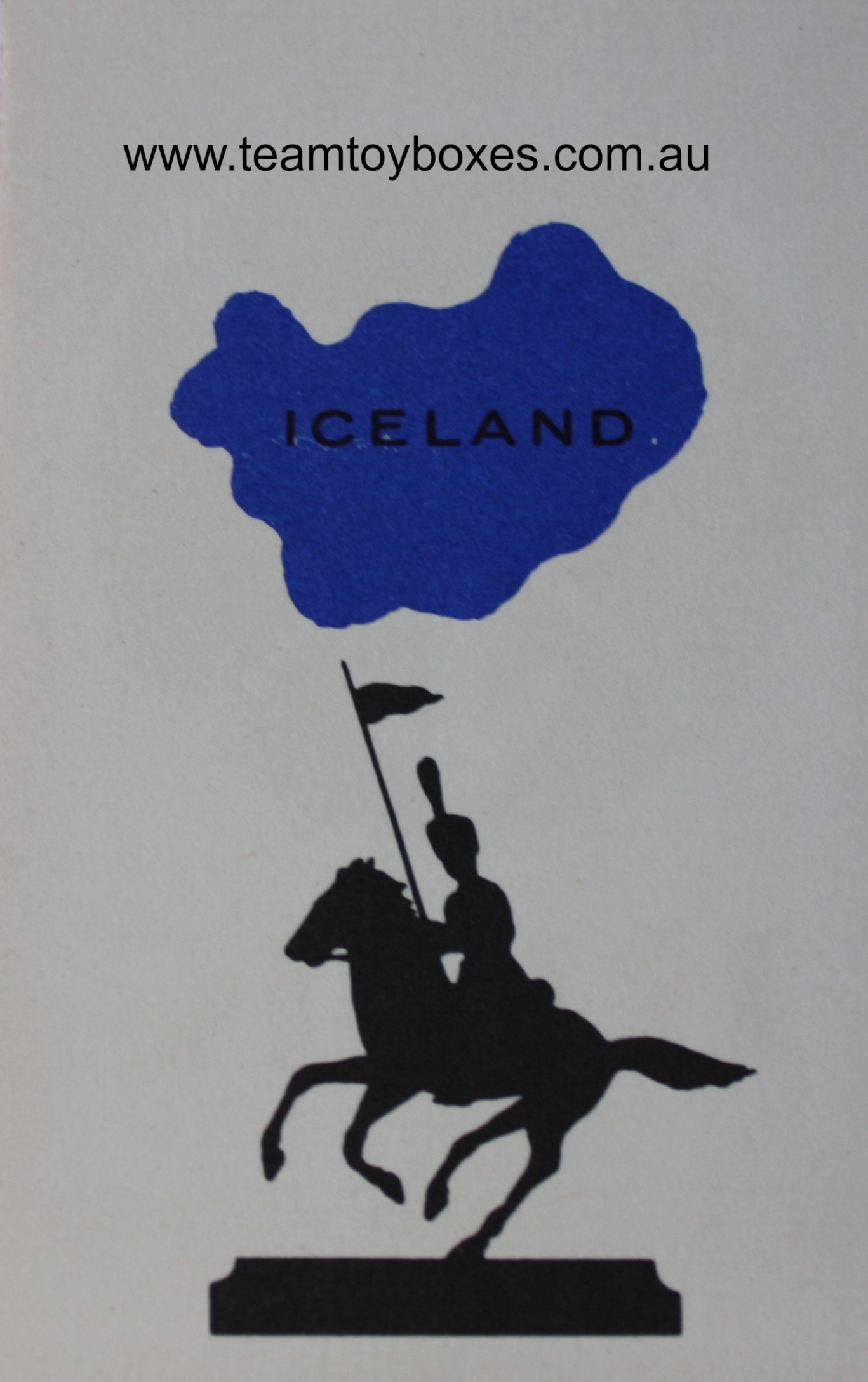 PARTS ONLY - Risk Strategy Board Game 1959 South African Version - (1) Iceland Card Only