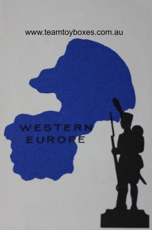 PARTS ONLY - Risk Strategy Board Game 1959 South African Version - (1) Western Europe Card Only