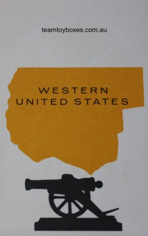 PARTS ONLY - Risk Strategy Board Game 1959 South African Version - (1) Western United States Card Only