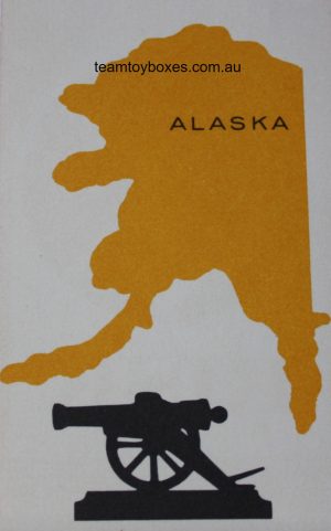 PARTS ONLY - Risk Strategy Board Game 1959 South African Version - (1) Alaska Card Only