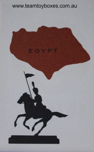 PARTS ONLY - Risk Strategy Board Game 1959 South African Version - (1) Egypt Card Only