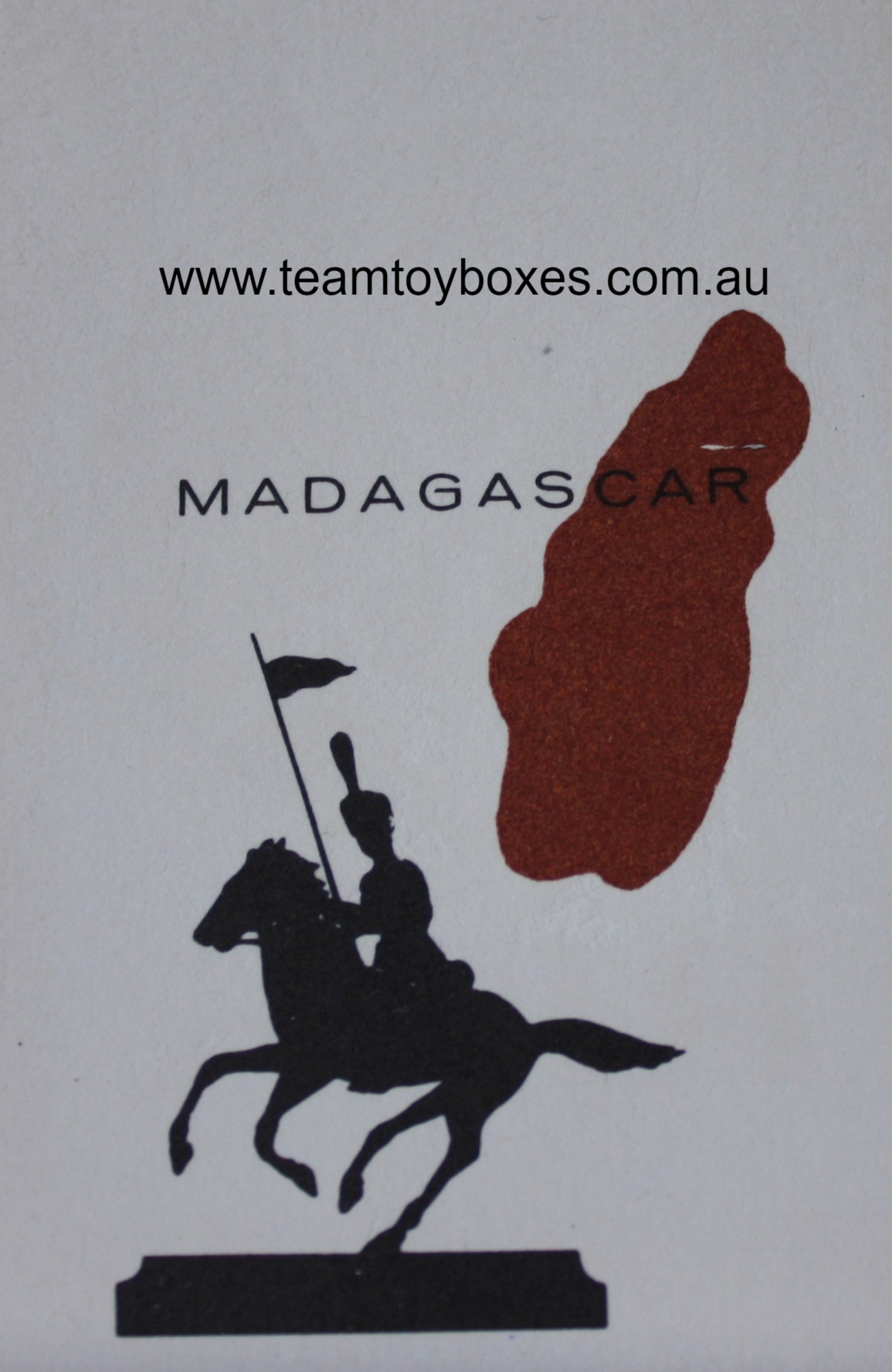 PARTS ONLY - Risk Strategy Board Game 1959 South African Version - (1) Madagascar Card Only