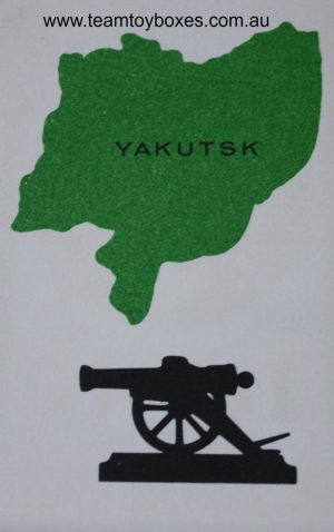 PARTS ONLY - Risk Strategy Board Game 1959 South African Version - (1) Yakutsk Card Only
