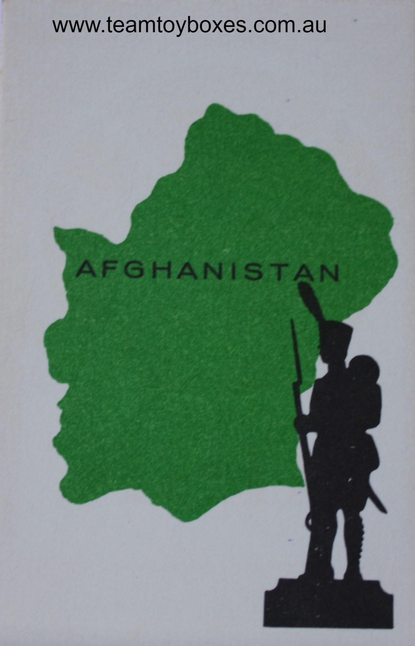 PARTS ONLY - Risk Strategy Board Game 1959 South African Version - (1) Afghanistan Card Only