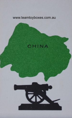 PARTS ONLY - Risk Strategy Board Game 1959 South African Version - (1) China Card Only