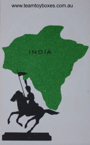PARTS ONLY - Risk Strategy Board Game 1959 South African Version - (1) India Card Only