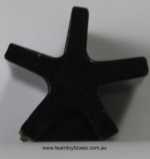 PARTS ONLY - Risk Strategy Board Game 1959 South African Version - (1) Black Shaped Playing Piece Only