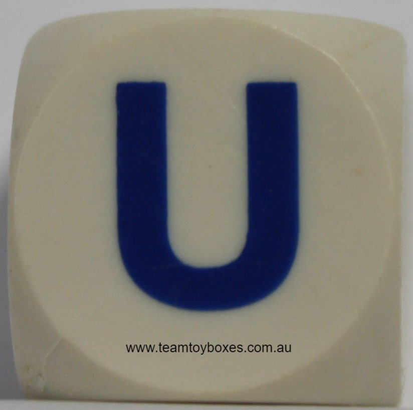 PARTS ONLY - Boggle Word Game - (1) Boggle Letter Cube Qu U M H N I Only