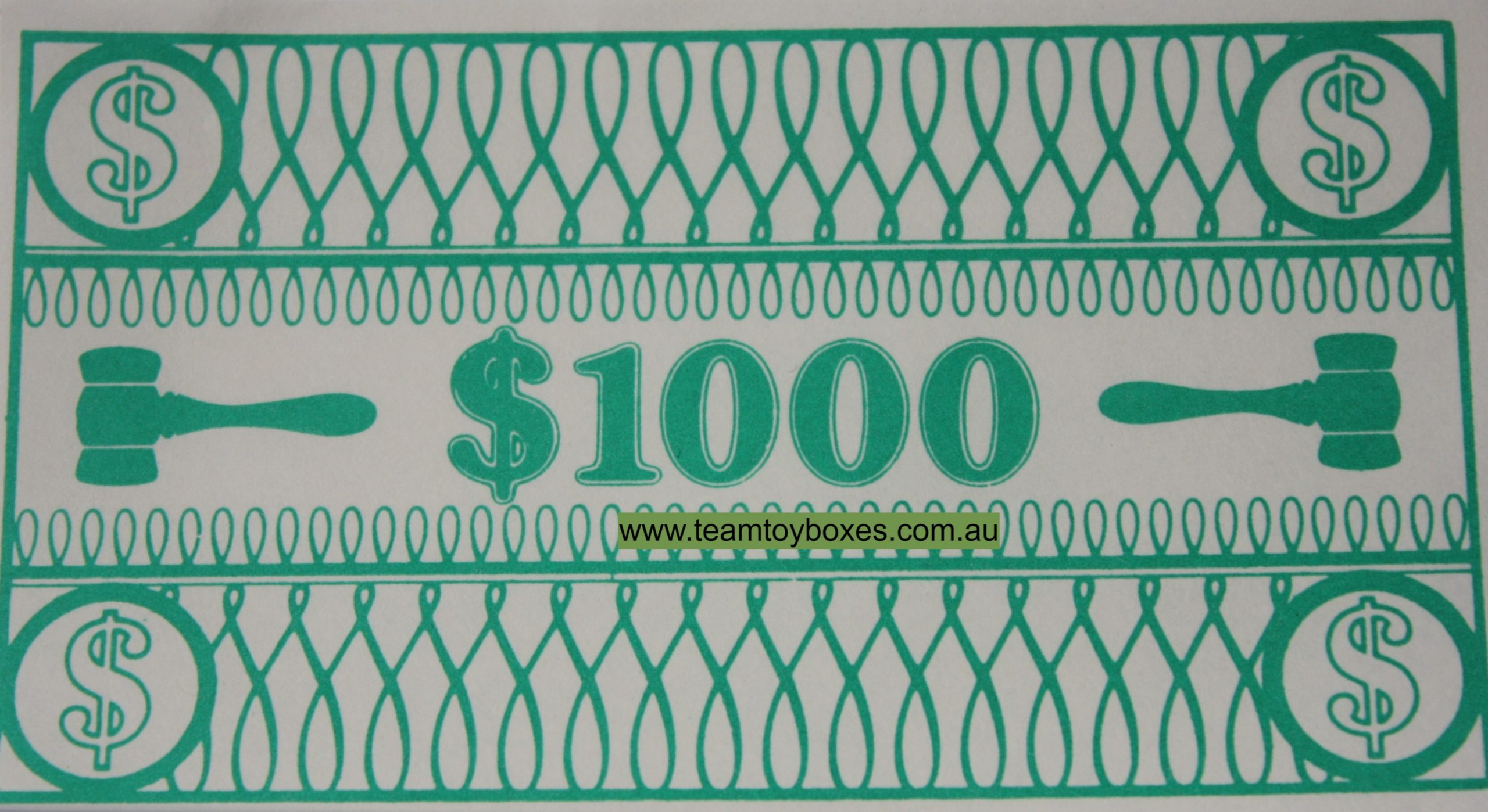 Parts Only - Golden Hammer Board Game - (1) Pack of 10 $1,000 Money Only