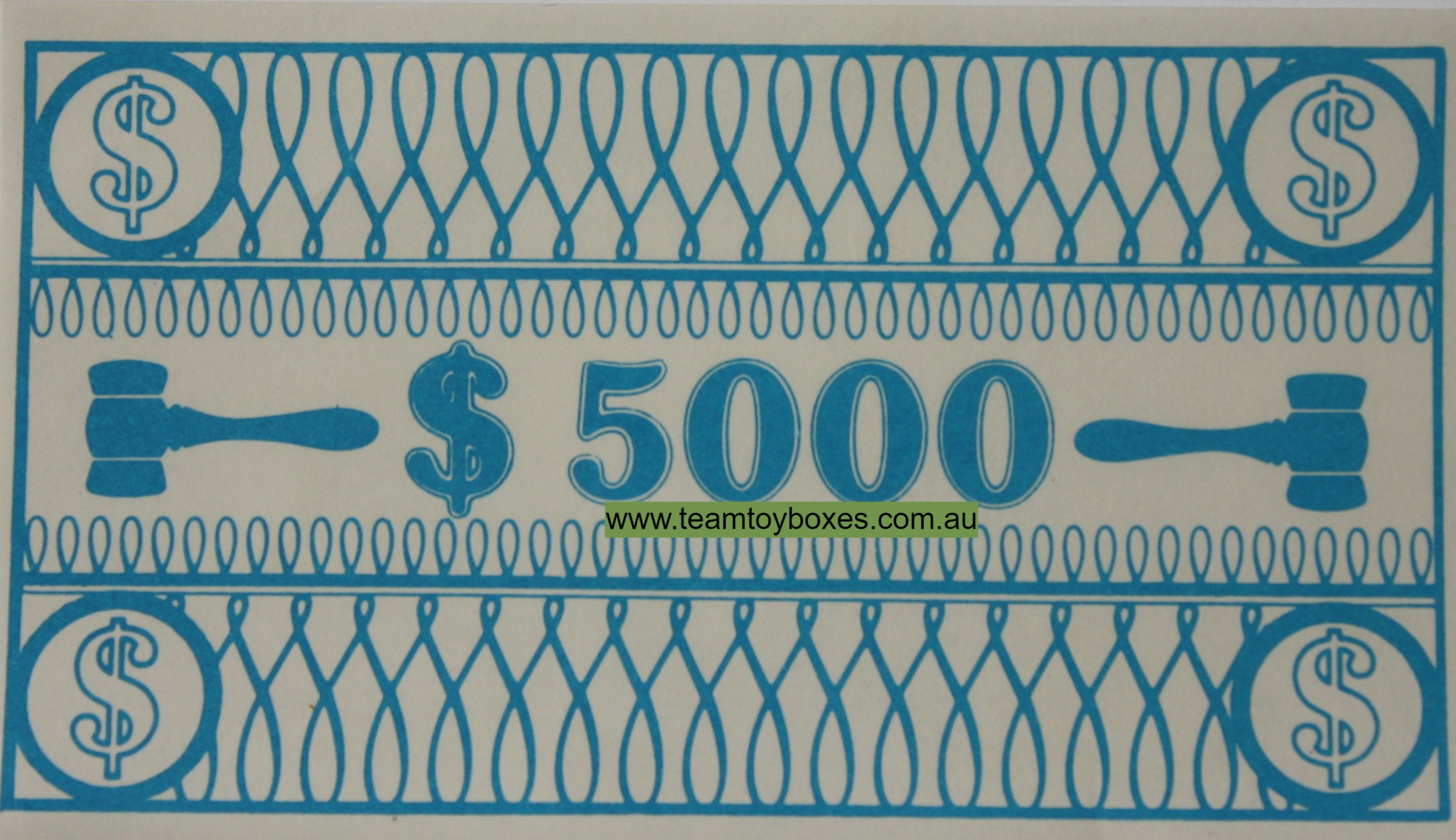 Parts Only - Golden Hammer Board Game - (1) Pack of 10 $5,000 Money Only
