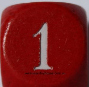 Parts Only - Golden Hammer Board Game - (1) Red White Numbered Die Only