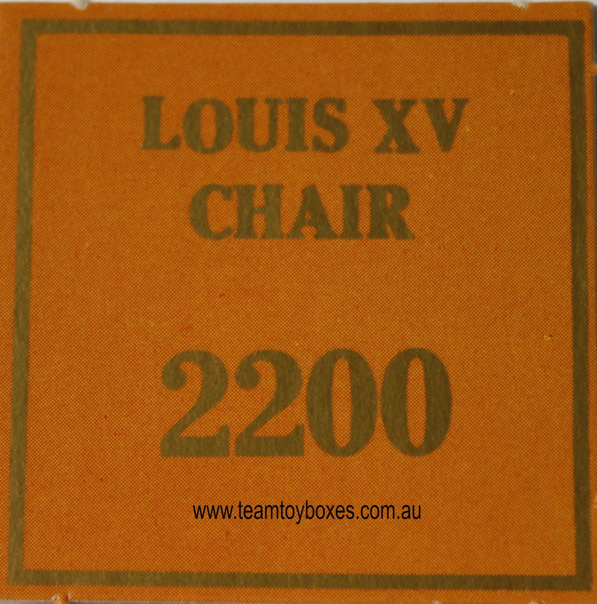 Parts Only - Golden Hammer Board Game - (1) Louis XV Chair $2,200 Sale Card Only