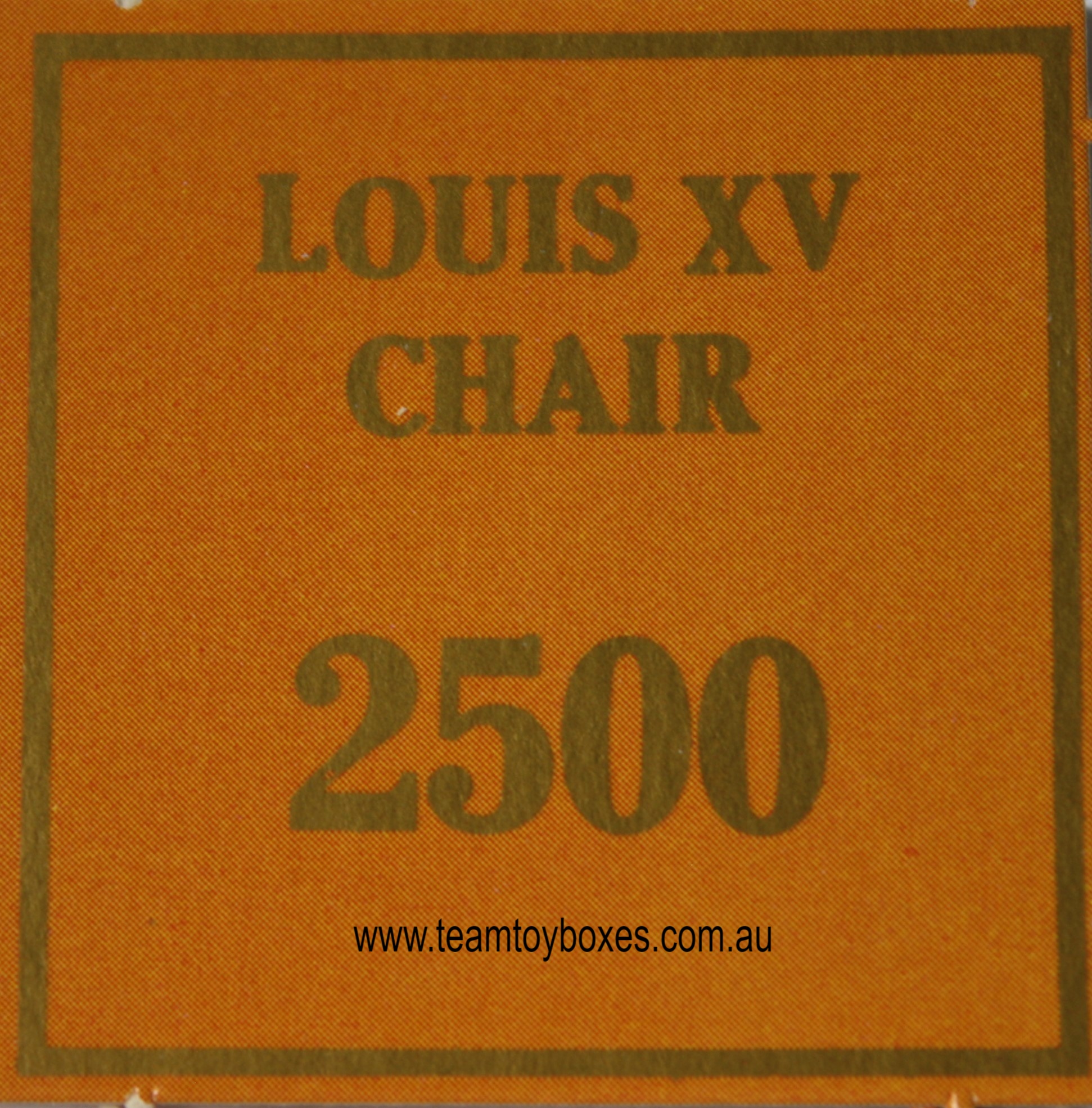 Parts Only - Golden Hammer Board Game - (1) Louis XV Chair $2,500 Sale Card Only