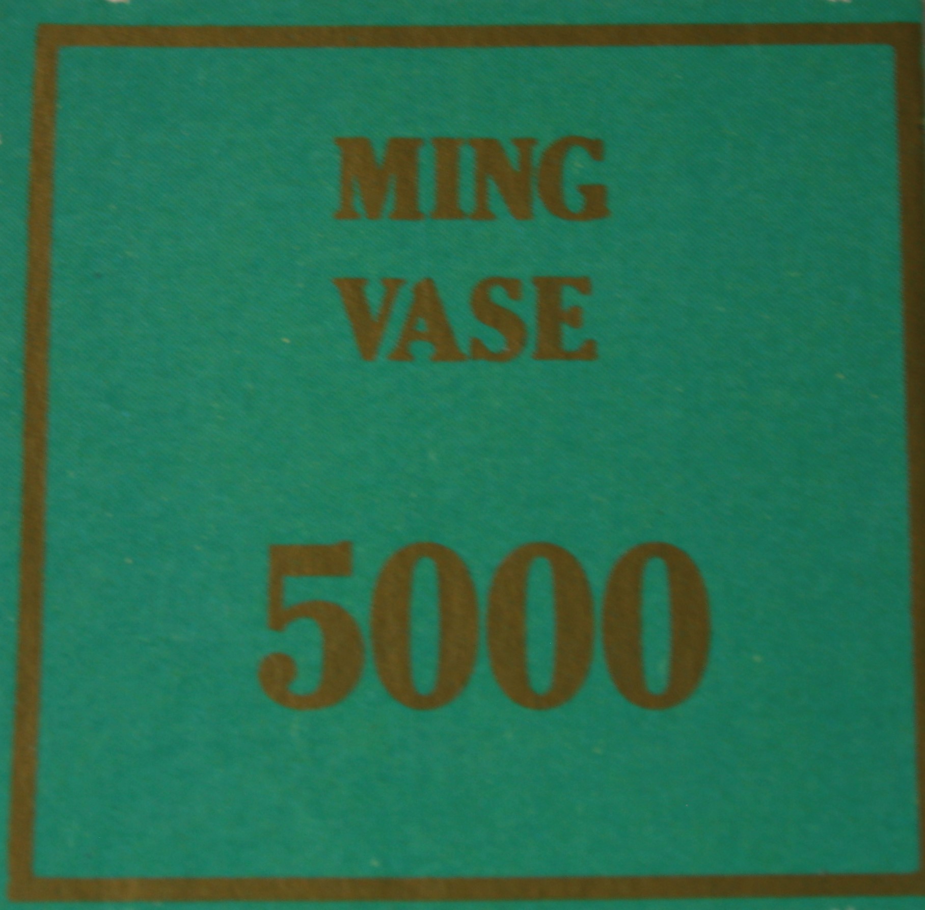 Parts Only - Golden Hammer Board Game - (1) Ming Vase $5,000 Sale Card Only