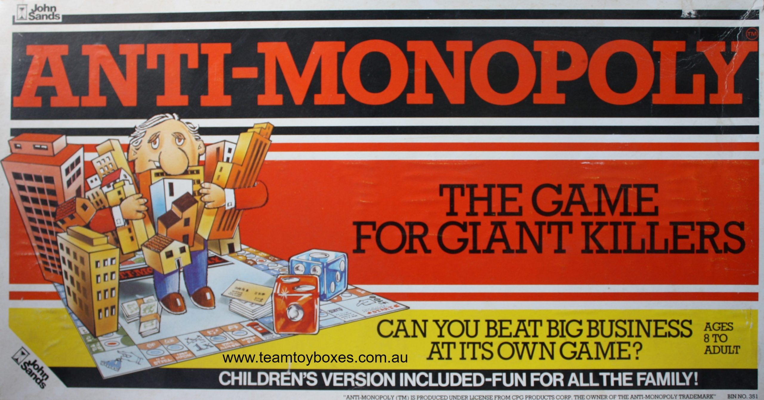 Anti - Monopoly Board Game