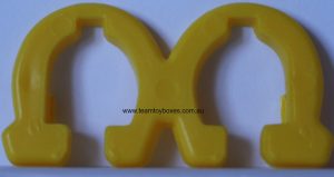 PARTS ONLY - Buckaroo Game 1996 Version - (1) Set Yellow Horse Shoes Only