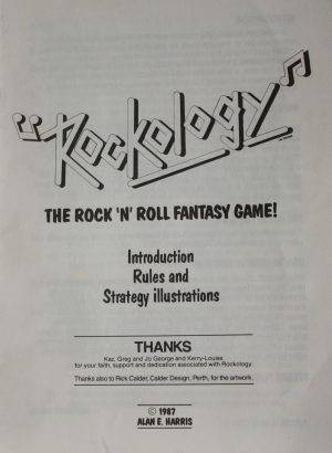 PARTS ONLY - Rockology Board Game - (1) Rule Book Only