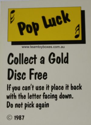 PARTS ONLY - Rockology Board Game - (1) Pop Luck Card Only