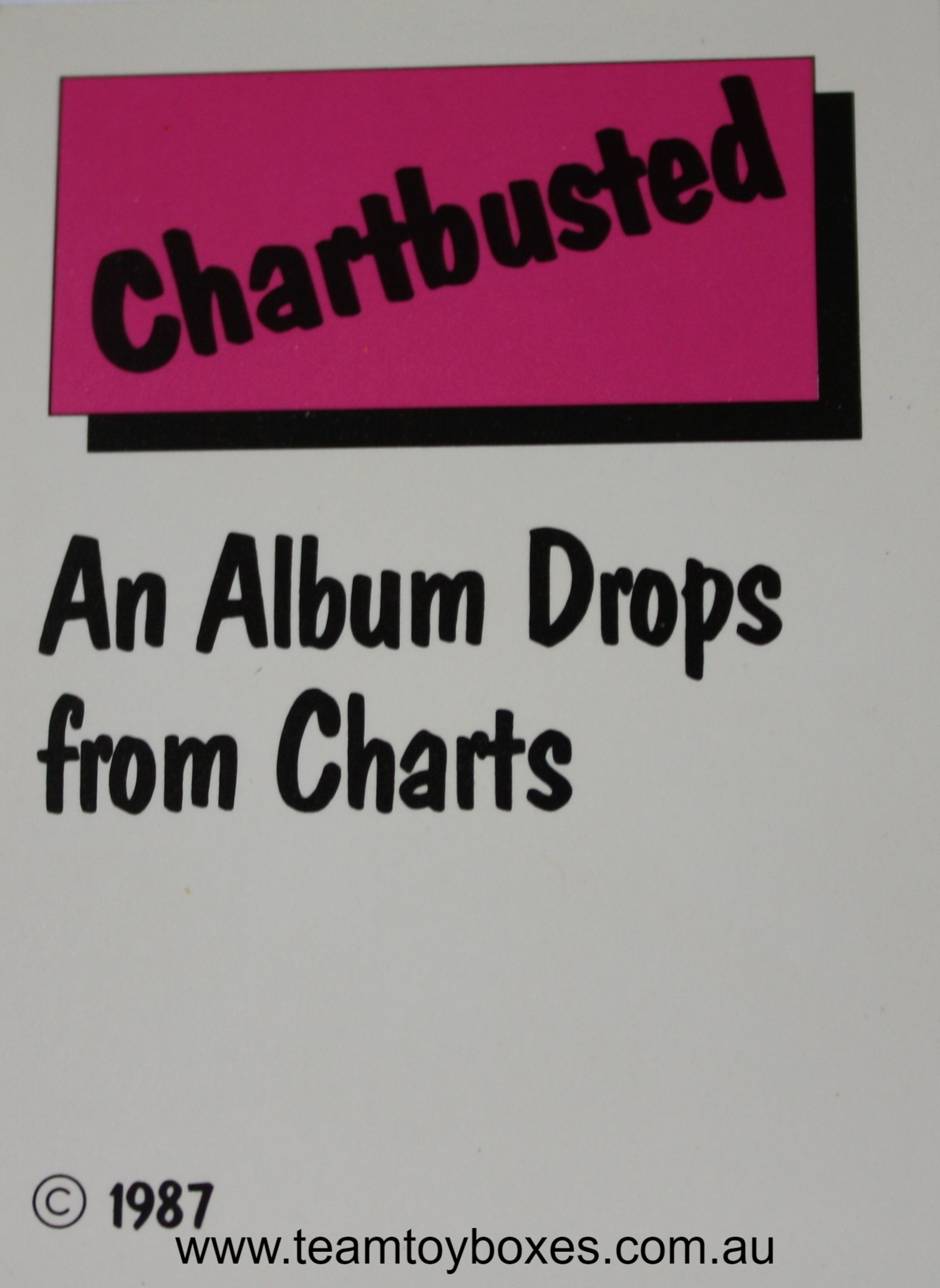 PARTS ONLY - Rockology Board Game - (1) Chartbuster Card Only