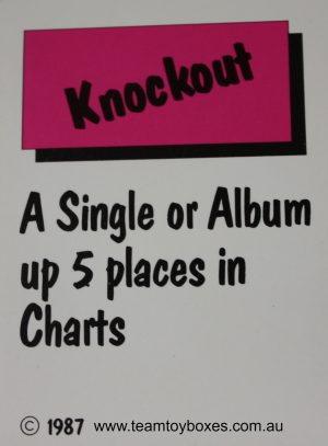 PARTS ONLY - Rockology Board Game - (1) Chartbuster Card Only
