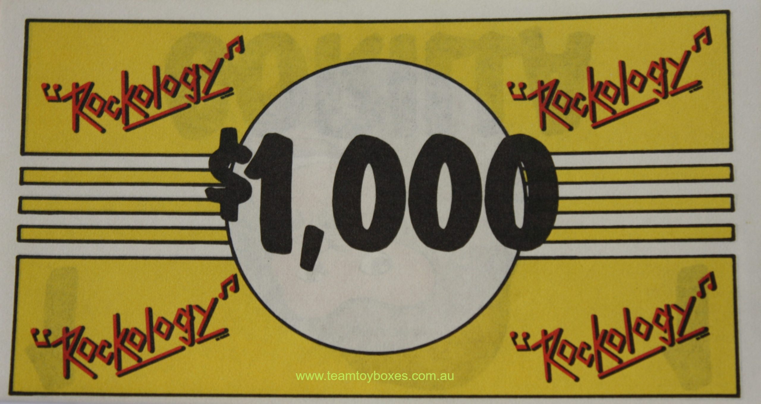 PARTS ONLY - Rockology Board Game - (1) Pack of 10 $1,000 Only