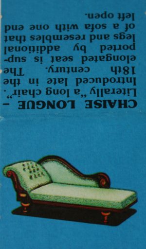 Parts Only - Golden Hammer Board Game - (1) Chaise Longue Card Only