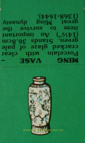 Parts Only - Golden Hammer Board Game - (1) Ming Vase Card Only