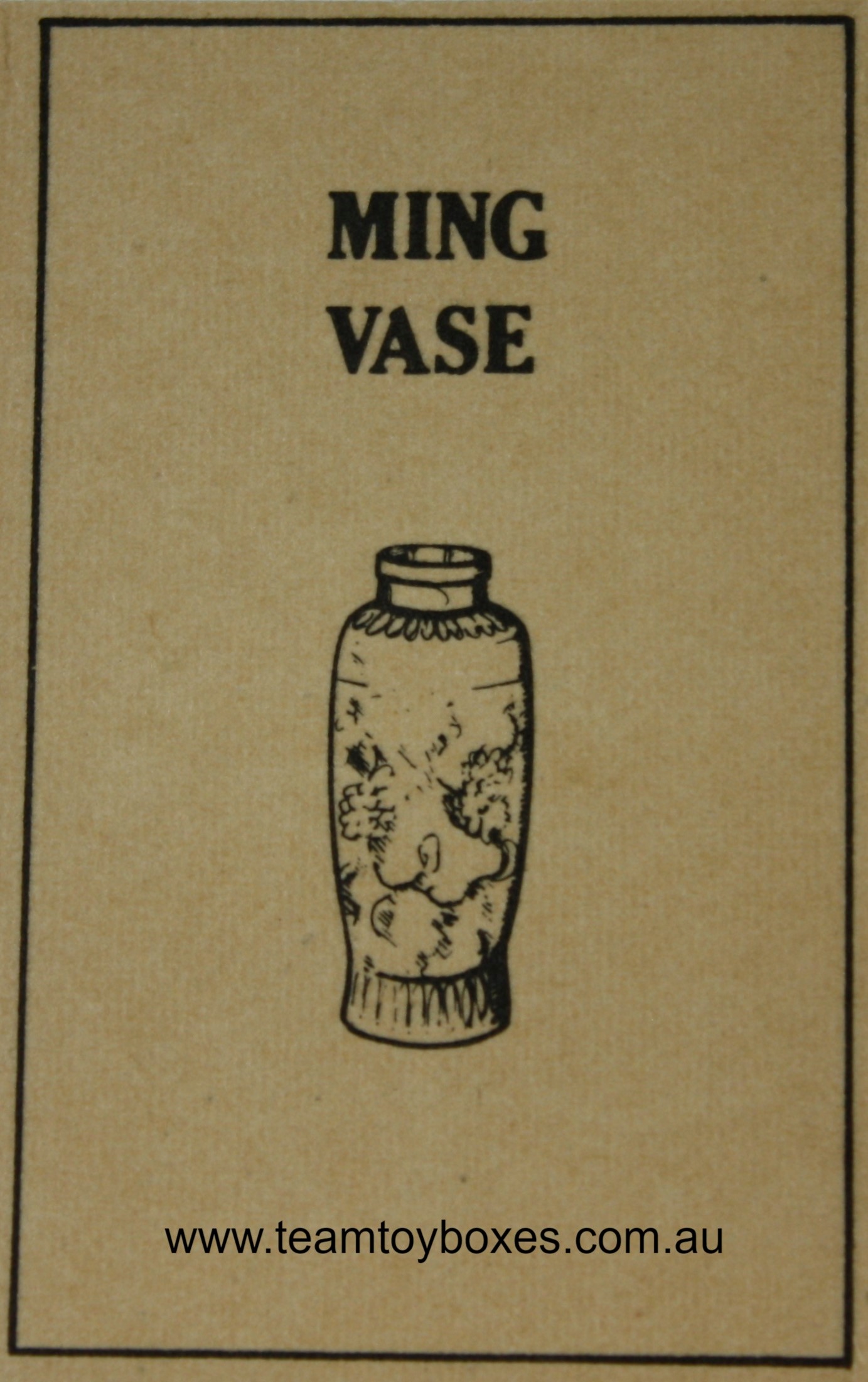 Parts Only - Golden Hammer Board Game - (1) Fake Ming Vase Card Only