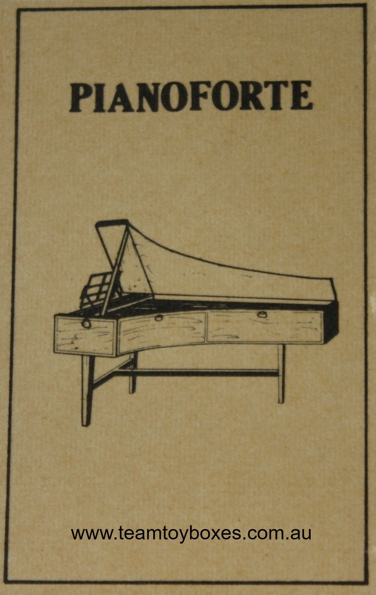 Parts Only - Golden Hammer Board Game - (1) Fake Pianoforte Card Only